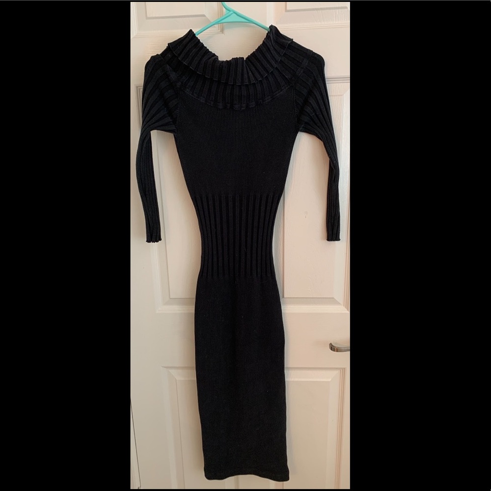 Black sweater dress